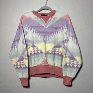 Polo Ralph Lauren Women's Pullover Sweatshirt Size S Southwestern Aztec